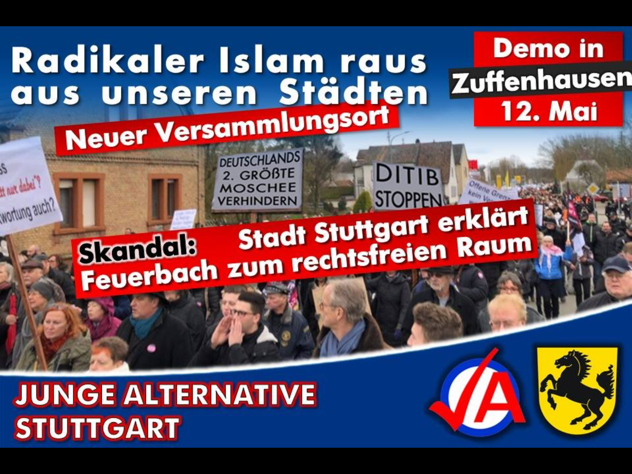 „DITIB stoppen – Gegen die Erdogan-Moschee in Stuttgart-Feuerbach“