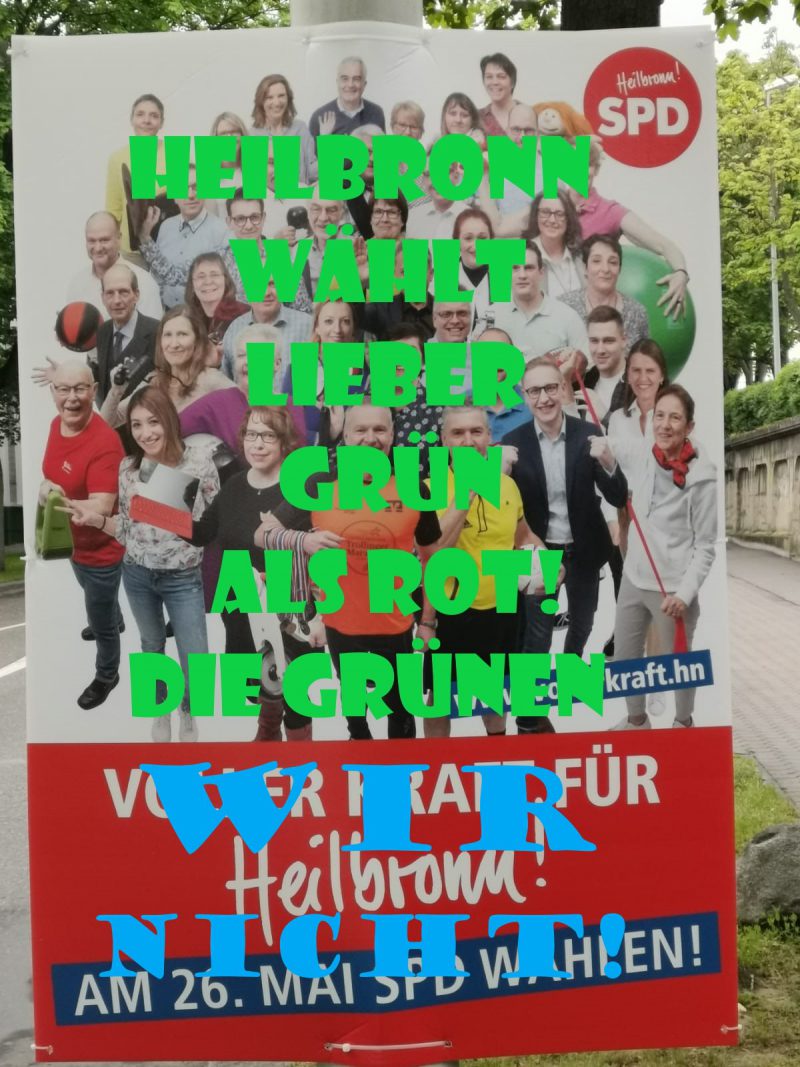 Am Pranger im Monat Mai 2019: Der Heilbronner Wähler macht Sozialisten zur stärksten Kraft im Stadtrat