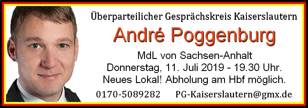 André Poggenburg spricht am 11. Juli in Kaiserslautern
