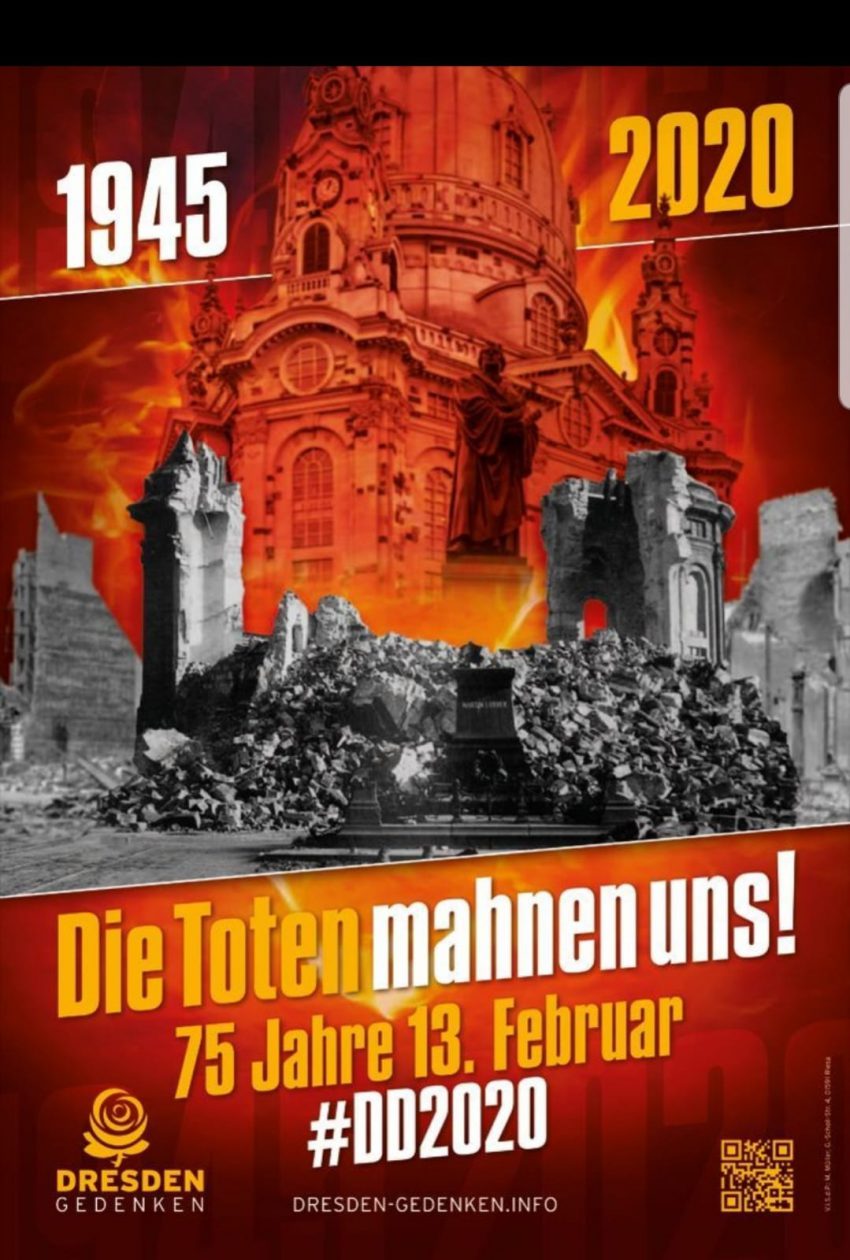 Gegen das Vergessen: 75. Jahrestag des Bombardements Dresdens