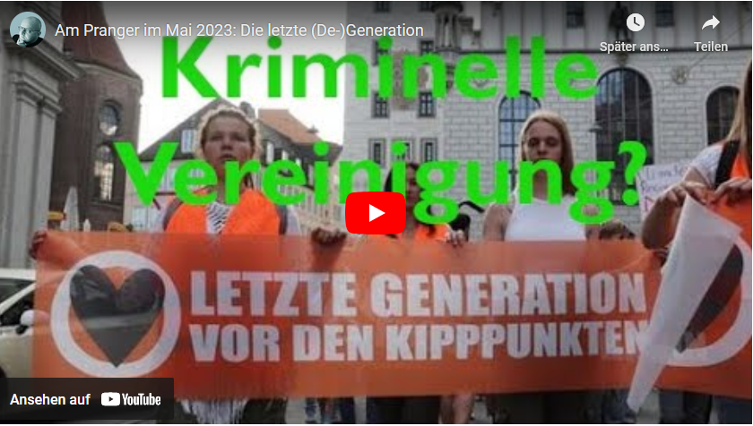 Am Pranger im Mai 2023: Die letzte (De-)Generation